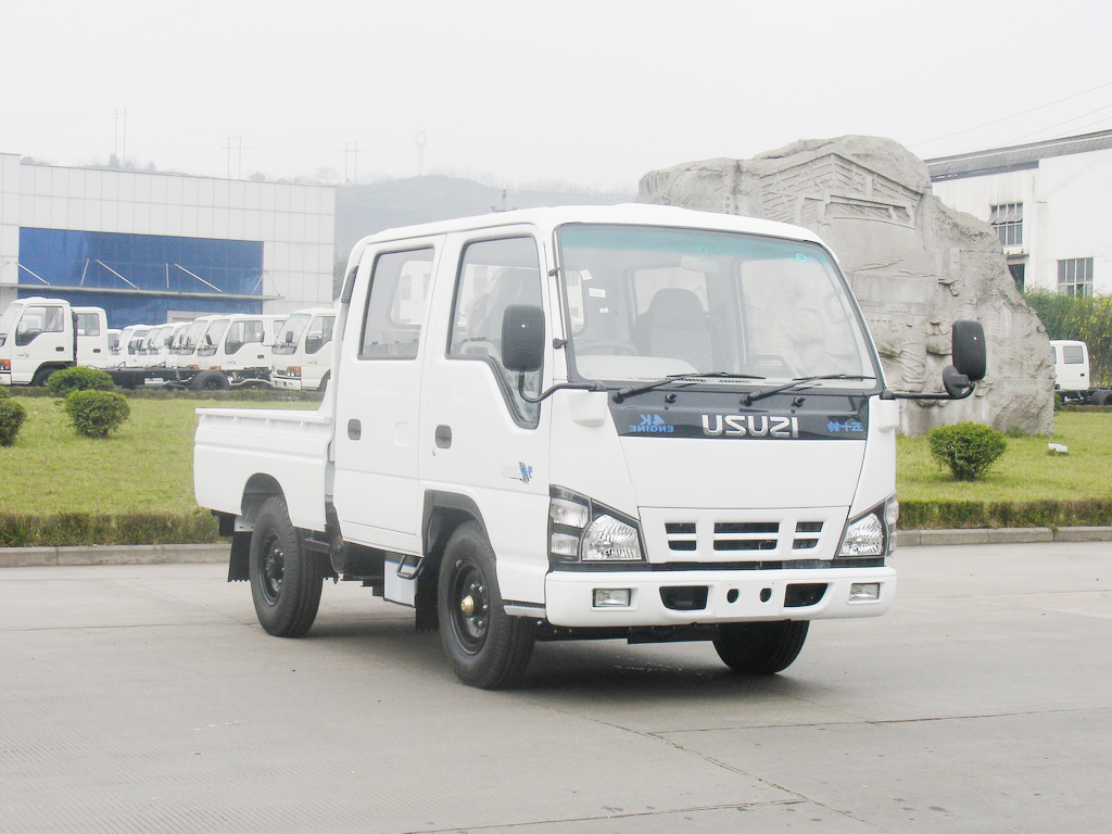 Isuzu white double cabin light duty truck