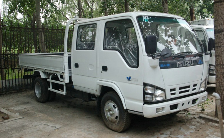 Isuzu 600P elf double cabin cargo truck crew cabin 