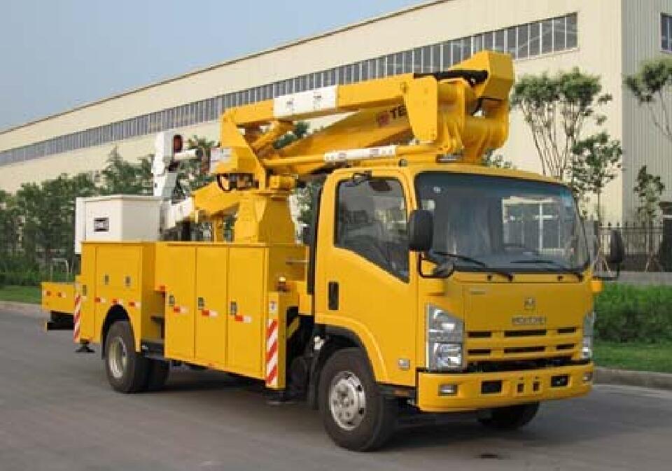 Isuzu ELF 700p hydraulic aerial cage 21M  